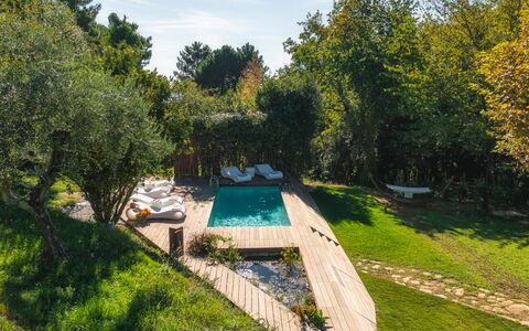 La Dama del Bosco 8+3: Jardín, Piscina, Ocio, Patio Interior, Sombra, Eco Hotel, Paisajismo, Césped, Inmuebles, Yarda