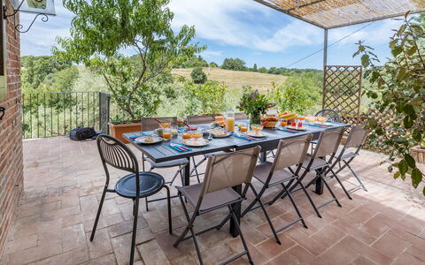 Casa Eusebia 8+2: Mueble, Mesa, Silla, Mueble Para Exteriores, Mesa Al Aire Libre, Cocina Y Comedor Mesa, Patio Interior, Jardín, Sombra, Yarda
