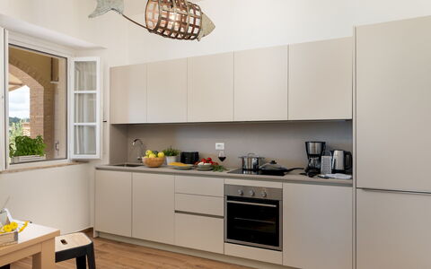 Casolare San Martino 12: Aparato De Cocina, Cocina, Mostrador, Mueble, Diseño De Interiores, Gabinetes, Electrodoméstico, Piso, Madera, Electrodoméstico