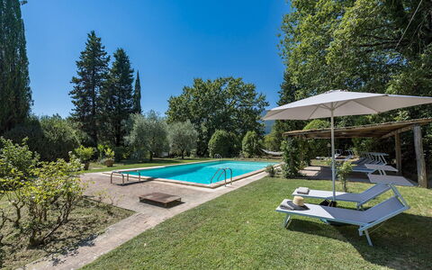 Casale le Querce di Cetona 8: Piscina, Jardín, Inmuebles, Sombra, Paisajismo, Césped, Yarda, Villa, Patio Interior, Recurso