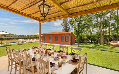 Casale Ansedonia 8+1: Inmuebles, Mueble, Casa, Recurso, Jardín, Casa De Campo, Cabaña, Césped, Cocina Y Comedor Mesa, Eco Hotel