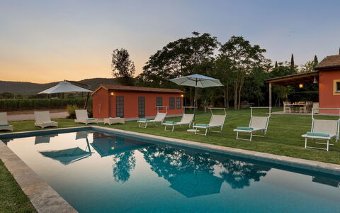 Casale Ansedonia 8+1: Césped, Jardín, Piscina, Casa De Campo, Inmuebles, Yarda, Patio Interior, Parque, Hacienda, Villa