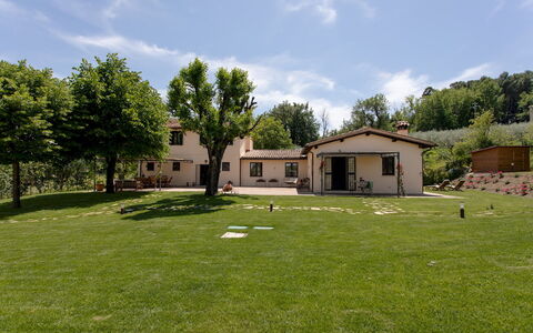 La Collina degli Ulivi 8+2: Hierba, Casa, Paisaje, Barrio Residencial, Casa, Llanura, Área Rural, El Terreno Del Lote, Césped, Cabaña