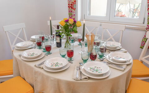 La Collina degli Ulivi 8+2: Mueble, Vajilla, Mesa, Manteles, Utensilios Para Servir, Vajilla, Linos, Comedor, Textil