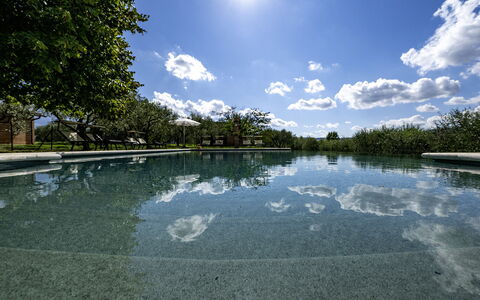 Podere Gellino 14: Azul, Agua, Naturaleza, Reflexión, Piscina, Estanque, Jardín, Fuente De Agua, Reservorio, Piscina De Reflejo