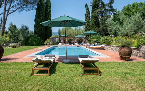 Villa Collegigliato 8: Piscina, Recurso, Jardín, Arbusto, Mueble Para Exteriores, Sunlounger, Paisajismo, Eco Hotel, Sombra, Hacienda