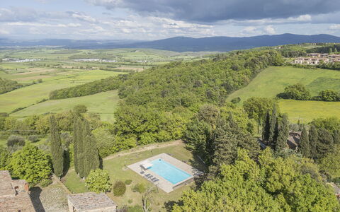 Casa Clara Pool, Casole Elsa, Monti: Paisaje, Inmuebles, Paisajismo, Plantación, Casa De Campo, Villa, Hacienda, Piscina, Hojas Perennes
