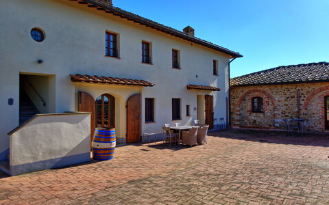 Fornacino: Propiedad, Ventana, Cielo, Planta, Azul, Azur, Edificio, Casa, Pared, Puerta