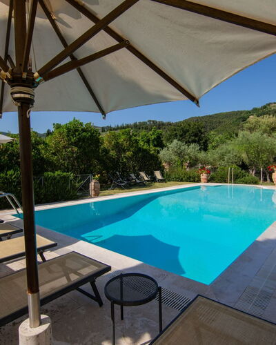 Villa degli Olivi: Agua, Edificio, Cielo, Propiedad, Mueble, Planta, Piscina, Mesa, Azur, Paraguas