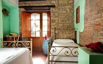 Single beds in apartment Il Suono.