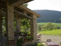 Enjoy a glass of Chianti on the terrace and watch the sunset