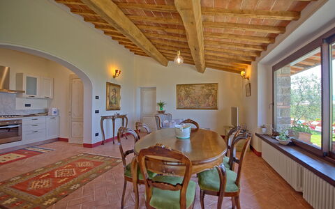 Villa Noceta: Habitación, Propiedad, Edificio, Mueble, Comedor, Bienes Raíces, Casa, Techo, Diseño De Interiores, Suelo